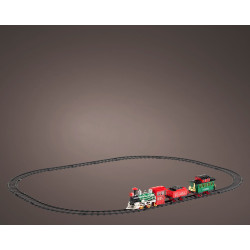 Train de Noël animé avec rails Ø 40 cm LUMINEO