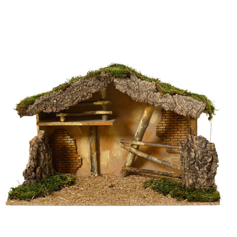 Crèche de Noël en bois 58 x 28 x 35 cm