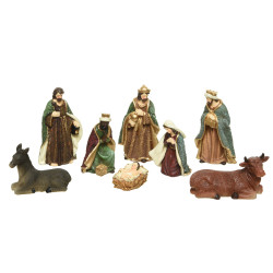 Set de figurines pour crèche de Noël 8 pièces