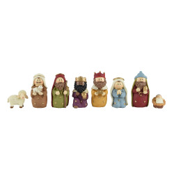 Set de figurines pour crèche de Noël 8 pièces