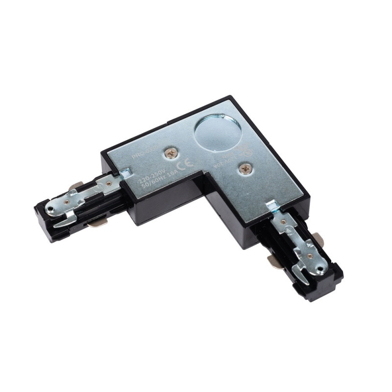 Connecteur L gauche Track noir LUCIDE – Éclairage sur mesure

