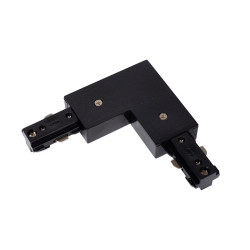 Connecteur L gauche Track noir LUCIDE – Éclairage sur mesure