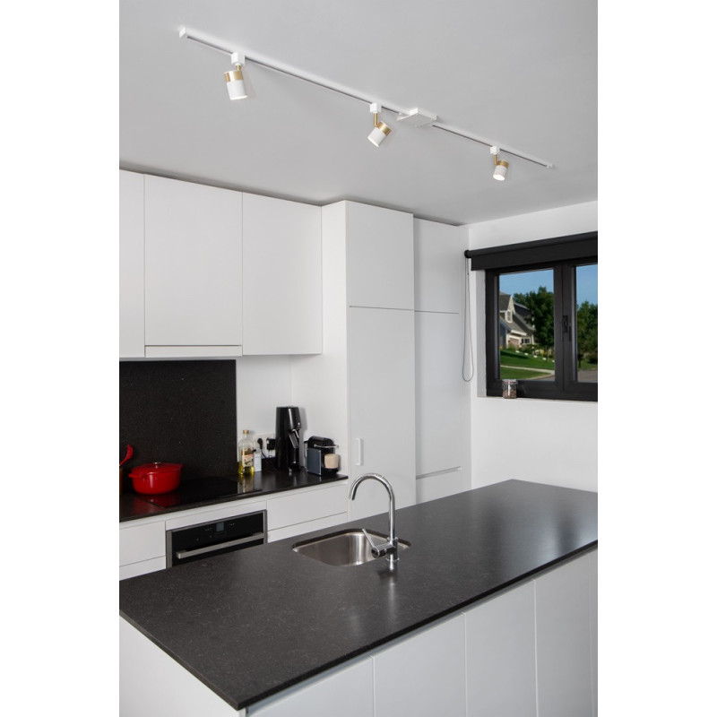 Connecteur L gauche Track blanc LUCIDE – Installation facile

