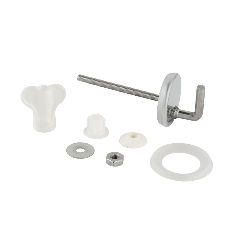 Set de fixation pour abattant de toilette inox 8 pièces WENKO