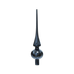 Cimier en verre brillant bleu nuit Ø 6 x 26 cm DECORIS