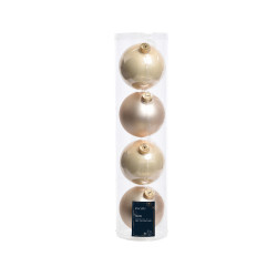 Set de boules de Noël en verre perle Ø 10 cm 4 pièces DECORIS