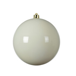 Boule de Noël incassable blanc laine Ø 14 cm DECORIS