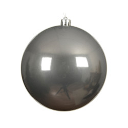 Boule de Noël incassable grise Ø 14 cm DECORIS