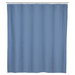 Rideau de douche bleu-gris 180x200 | WENKO