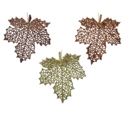 Feuille en plastique à suspendre 14 cm DECORIS