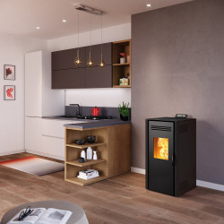Poêle à pellets Vieste 7 Plus Noir 7,3 kW INVICTA | INVICTA