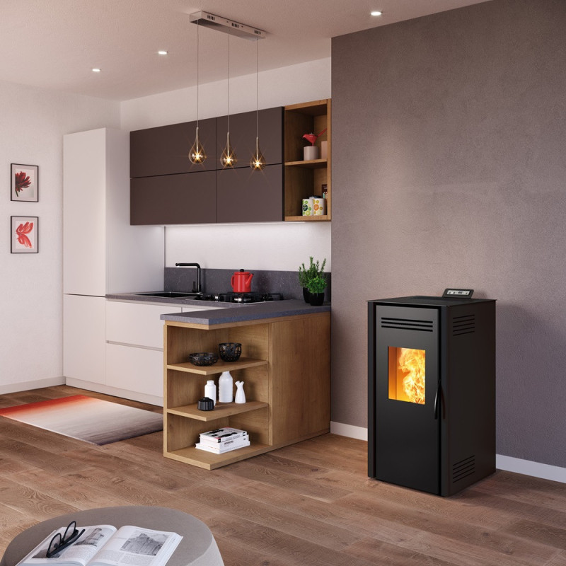 Poêle à pellets Vieste 7 Plus Noir 7,3 kW INVICTA | INVICTA