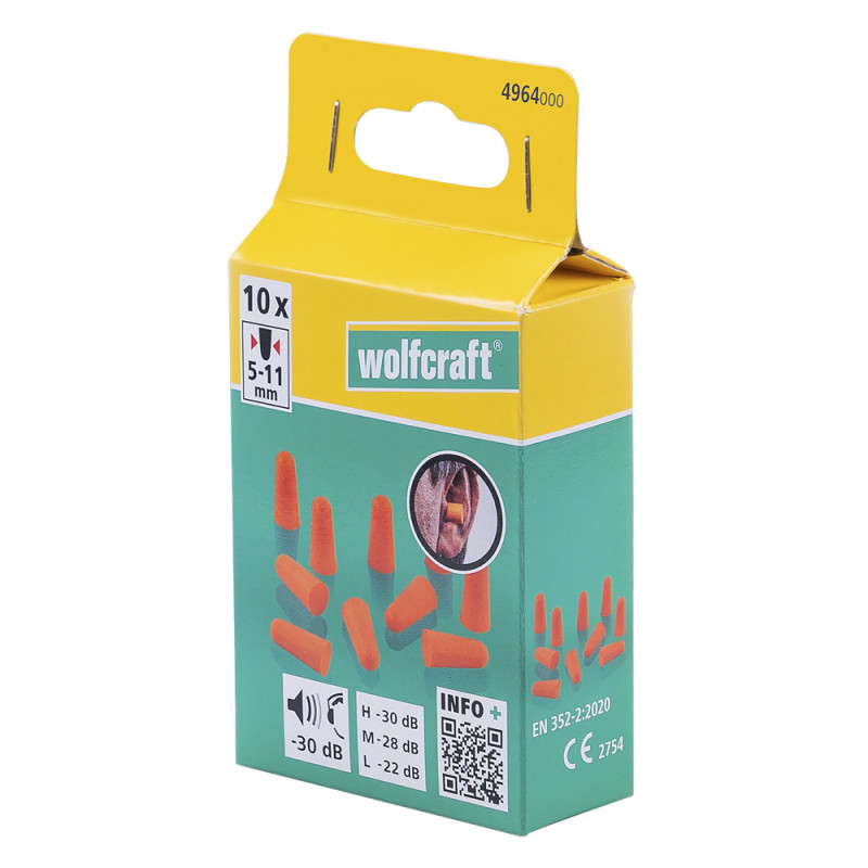 Bouchons d'oreilles 30 dB – Protection Auditive | WOLFCRAFT