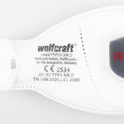 Masque FFP3 Valve 2 pièces – Protection respiratoire | WOLFCRAFT