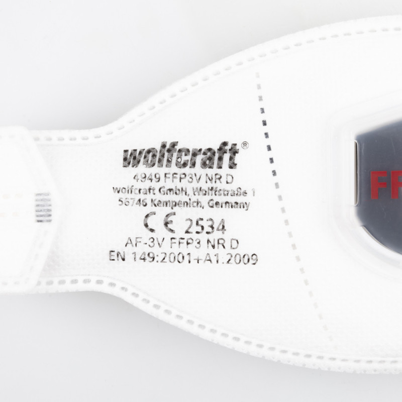 Masque FFP3 Valve 2 pièces – Protection respiratoire | WOLFCRAFT