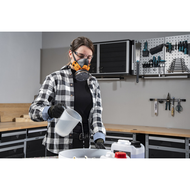 Demi-masque Respiratoire A1 WOLFCRAFT - Protection Fiable | WOLFCRAFT