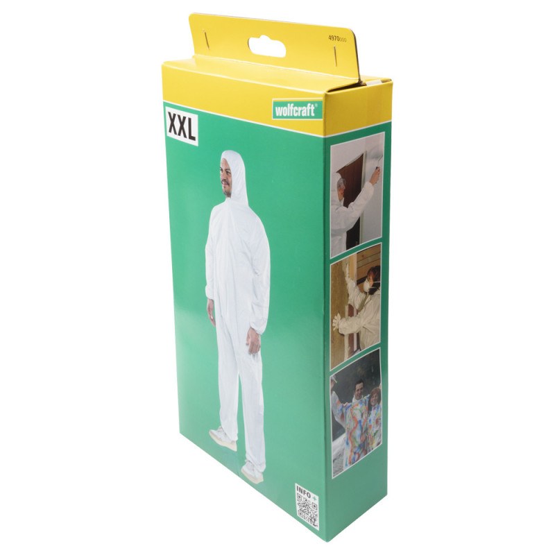 Combinaison jetable capuche XXL WOLFCRAFT – Autre protection | WOLFCRAFT