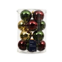 Set de boules de Noël en verre or clair