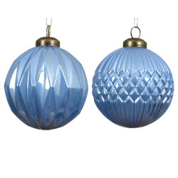 Boule de Noël incassable bleu ciel Ø 8 cm DECORIS