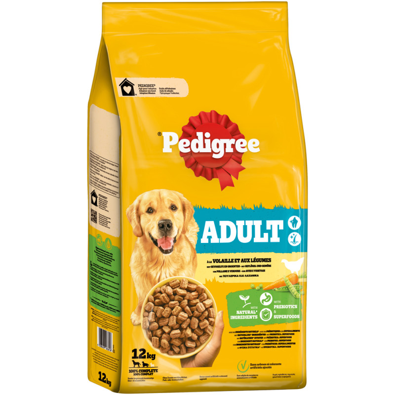 Sac de croquettes pour chien Poulet et Légumes 12 kg PEDIGREE