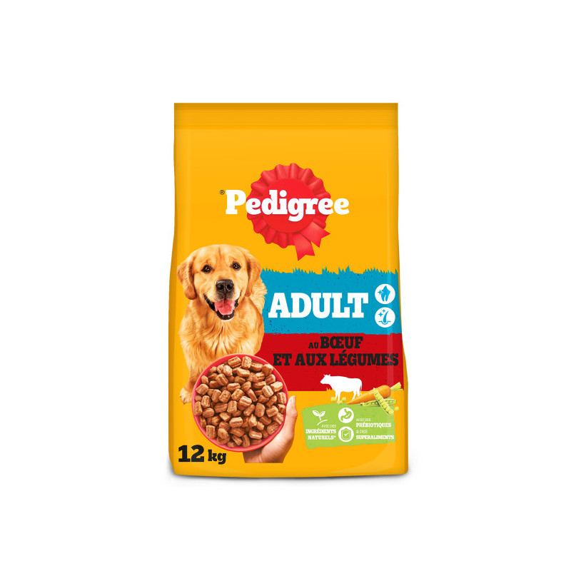 Sac de croquettes pour chien Boeuf et Légumes 12 kg PEDIGREE