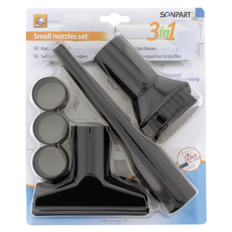 Kit petits suceurs aspirateur 3 pièces - Accessoire ménage | SCANPART