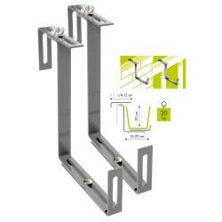 Crochet de balcon pour pots de fleurs – support robuste 20 kg | GARDEN ID