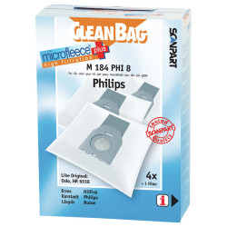 Sac aspirateur Philips M184PHI8 4 pièces | CLEAN BAG