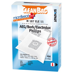Sac Aspirateur AEG/Electrolux/Philips M187ELE11 4 Pièces | CLEAN BAG