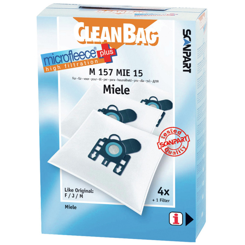 Sac Aspirateur Miele FJM M157MIE15 4 Pièces | CLEAN BAG