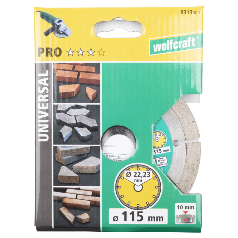 Disque Diamant Segmenté Pro Universel Ø 115 mm | WOLFCRAFT