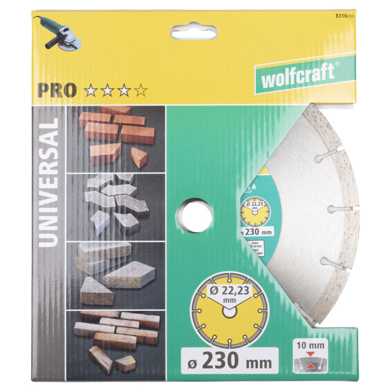 Disque diamant segmenté Pro universel Ø 230 mm | WOLFCRAFT
