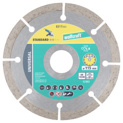 Disque diamant WOLFCRAFT Ø 115 mm Solide Universel | WOLFCRAFT