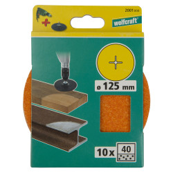 Disque abrasif G40 Ø125 mm 10 pièces | WOLFCRAFT
