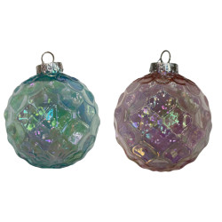 Boule de Noël incassable irisée Ø 8 cm DECORIS