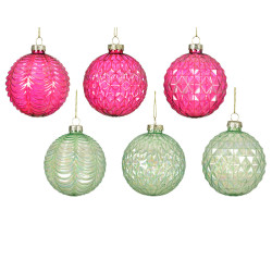 Boule de Noël en verre transparente Ø 8 cm DECORIS