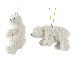 Ours polaire en mousse à suspendre blanc DECORIS
