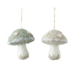 Champignon en laine à suspendre Ø 10 x 12 cm DECORIS