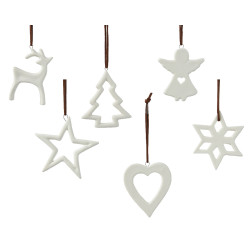 Figurine de Noël en porcelaine à suspendre DECORIS