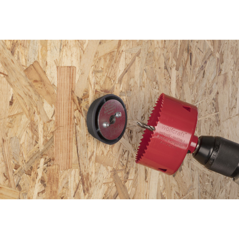 Guide de perçage pour scie-cloche Ø 35-51 mm | WOLFCRAFT