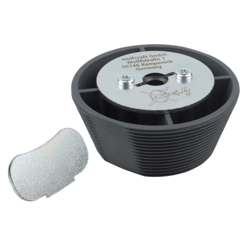 Guide de perçage pour scie cloche Ø 57 - 70 mm WOLFCRAFT