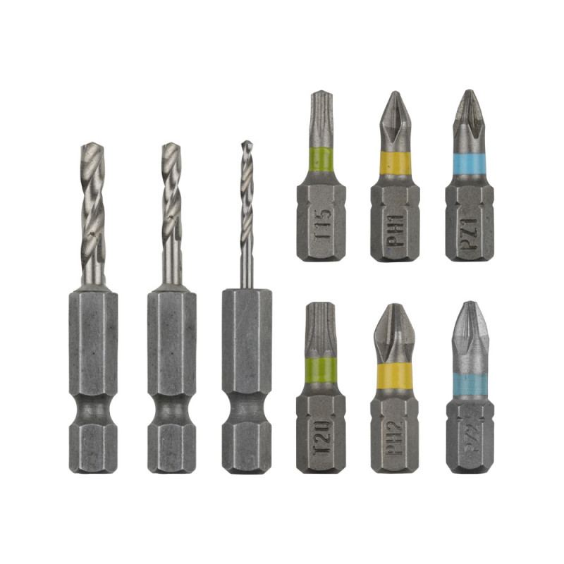 Set d'accessoires Flipbit pour percer et visser 9 pièces WOLFCRAFT