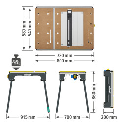 Etabli Master Cut 2200 WOLFCRAFT – Multi-fonctions | WOLFCRAFT