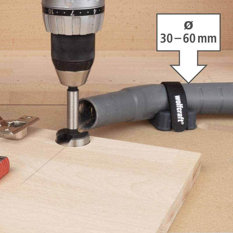 Support pour tuyau d'aspirateur WOLFCRAFT - établi | WOLFCRAFT