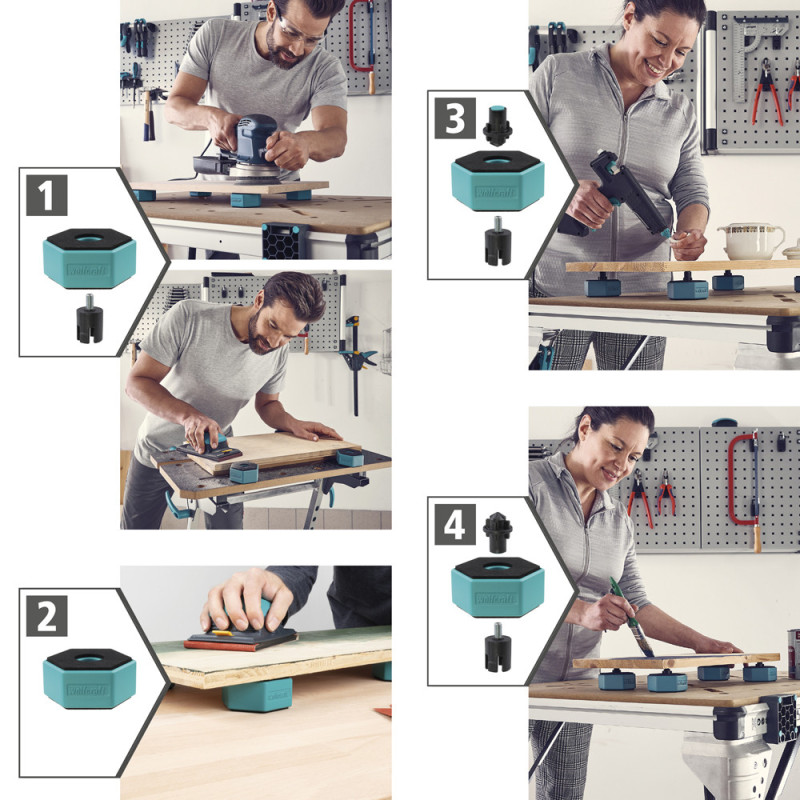 Support établi multi-fonctions 4 pièces | WOLFCRAFT