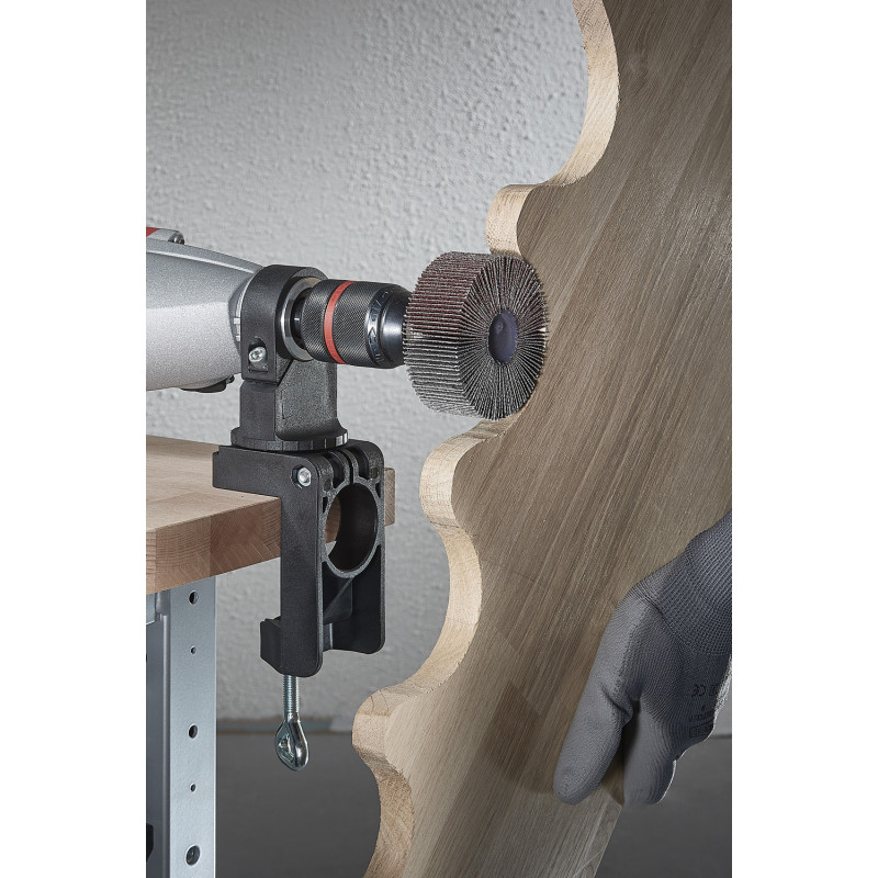 Support rotatif WOLFCRAFT pour perceuse - Etabli | WOLFCRAFT