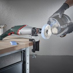 Support de perceuse en aluminium orientable Wolfcraft pour établi | WOLFCRAFT