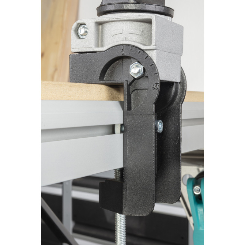 Support de perceuse en aluminium orientable Wolfcraft pour établi | WOLFCRAFT