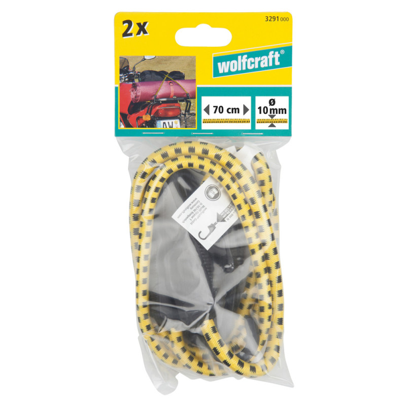 Sandow 1x70cm 2 pièces – Élastique & Résistant | WOLFCRAFT

