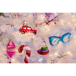 Voiture avec boule disco en verre à suspendre DECORIS